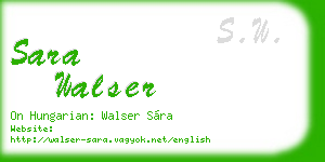 sara walser business card